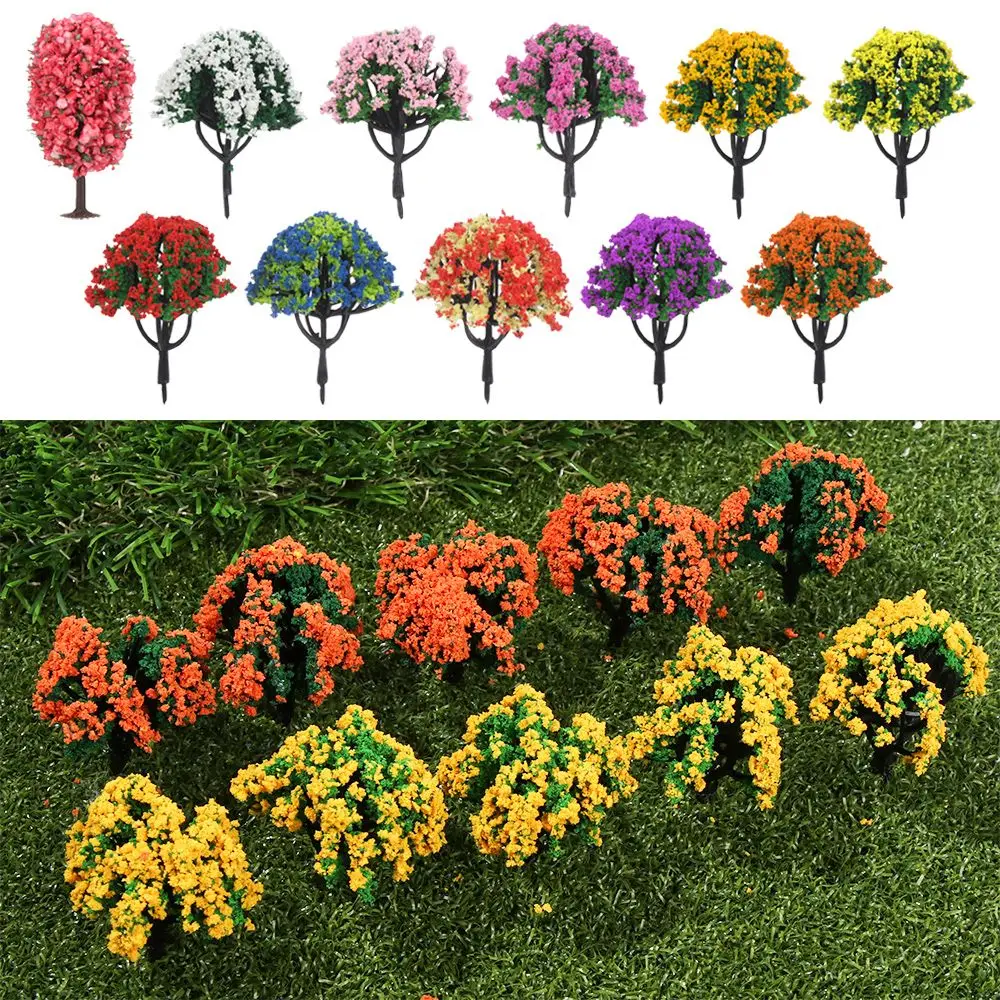 Model Train  for  Artificial Scenery Trees Building Landscape Accessories Miniature Flower Tree Railroad Decoration