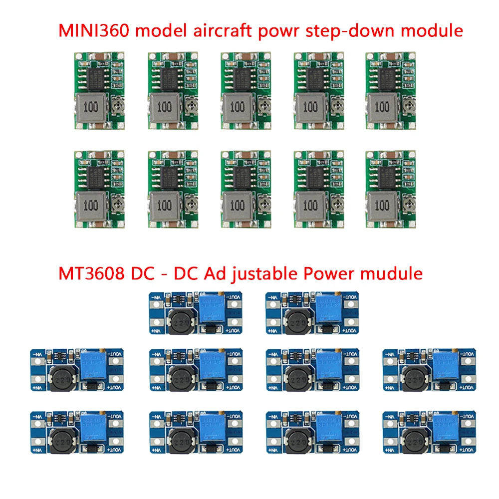 10pcs DC-DC Mini360 Buck Converter Step-Down Module Adjustable DC-DC Boost Converter Boost Power Module Boost Board