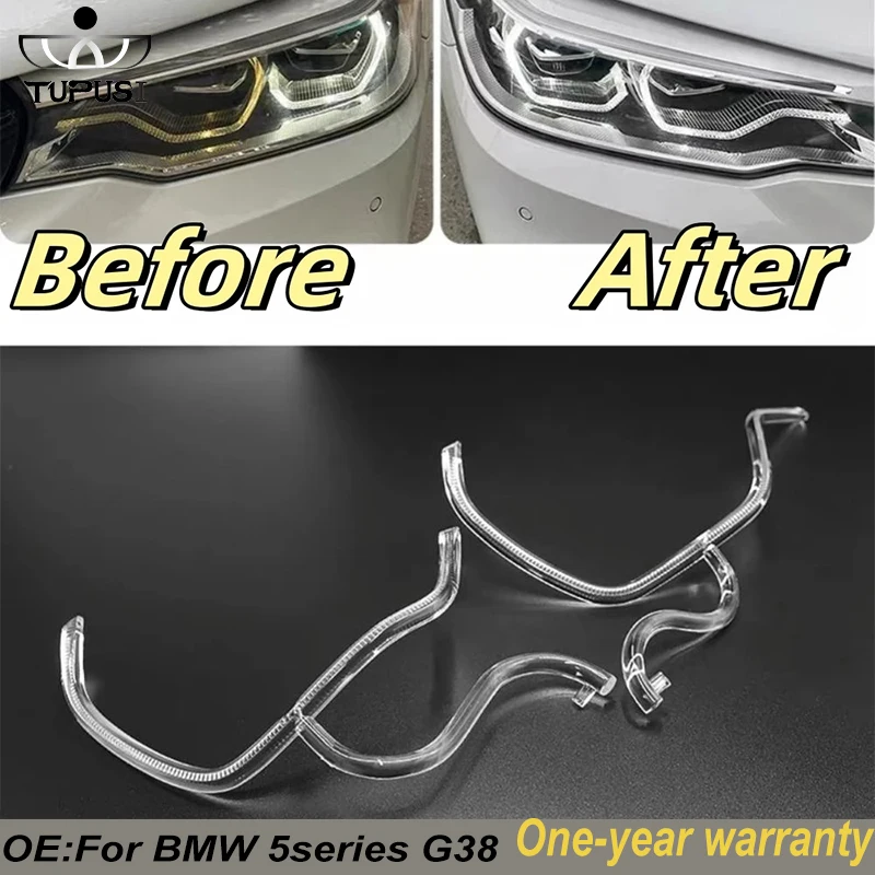 2 Stück für BMW 5er G30 G38 LCI 2018–2020 LED DRL Tagfahrlichtleiter Ersatzscheinwerfer Angel Eyes
