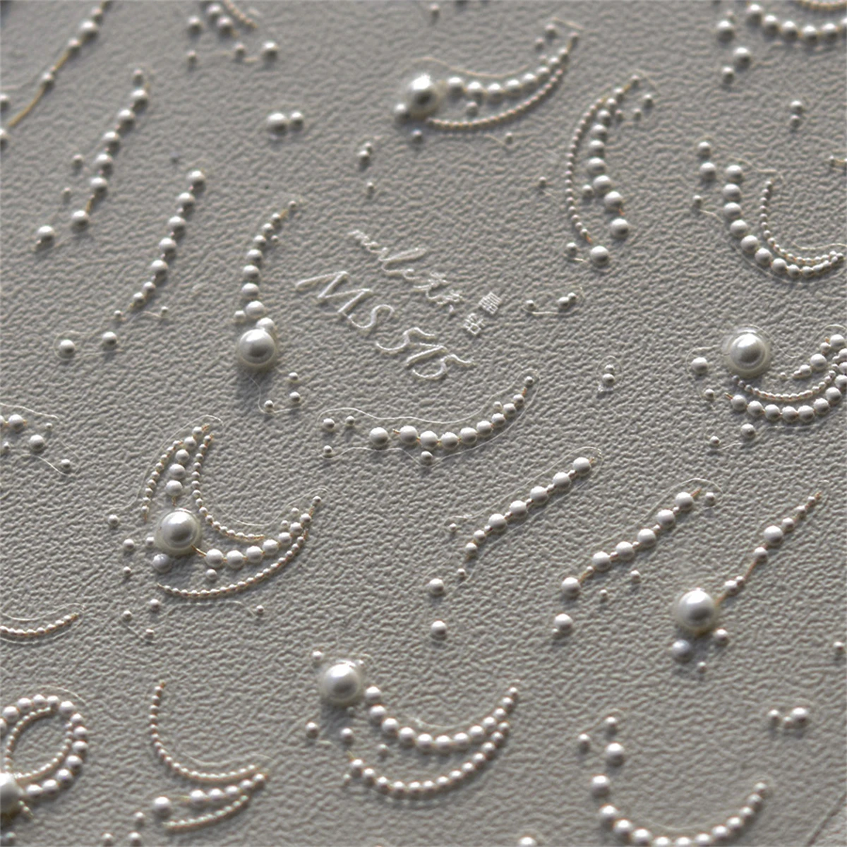 1pcs Elegant 5D Pearl Lace Wave Nail Art Stickers Exquisite White Lines Nail Decoration Decals DIY Self Adhesive Transfer Slider