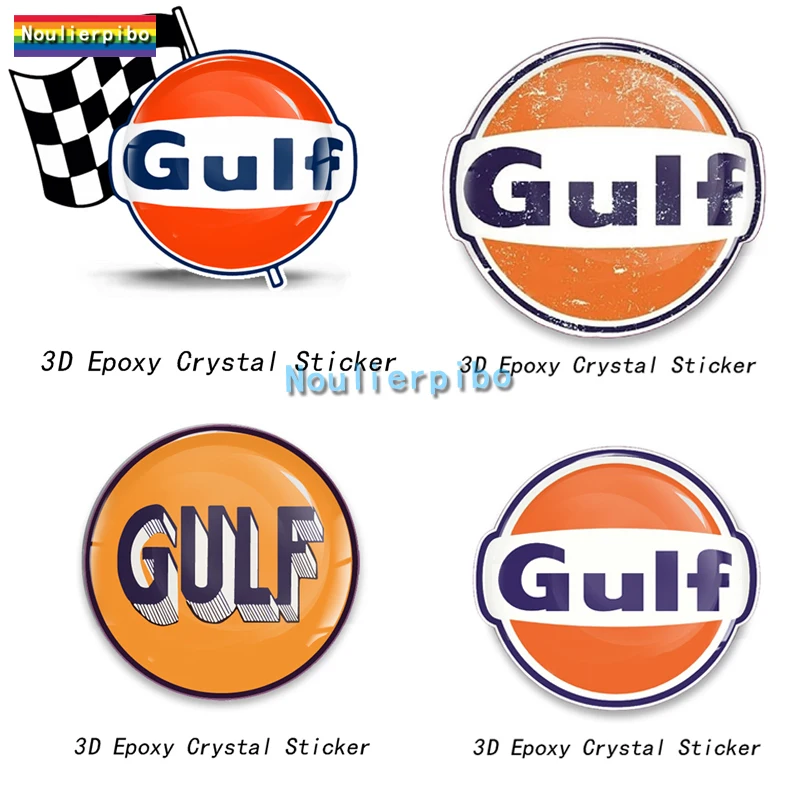 3D Crystal Sticker Dome Gulf Retro Motorcycle Car Silicone Hubcap Sticker Vinyl Laptop PVC Waterproof Bump Effect Decal