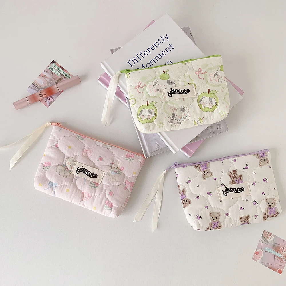 

Косметичка-органайзер с мультяшными животными для девочек, дорожная сумка для туалетных принадлежностей, кошелек для монет