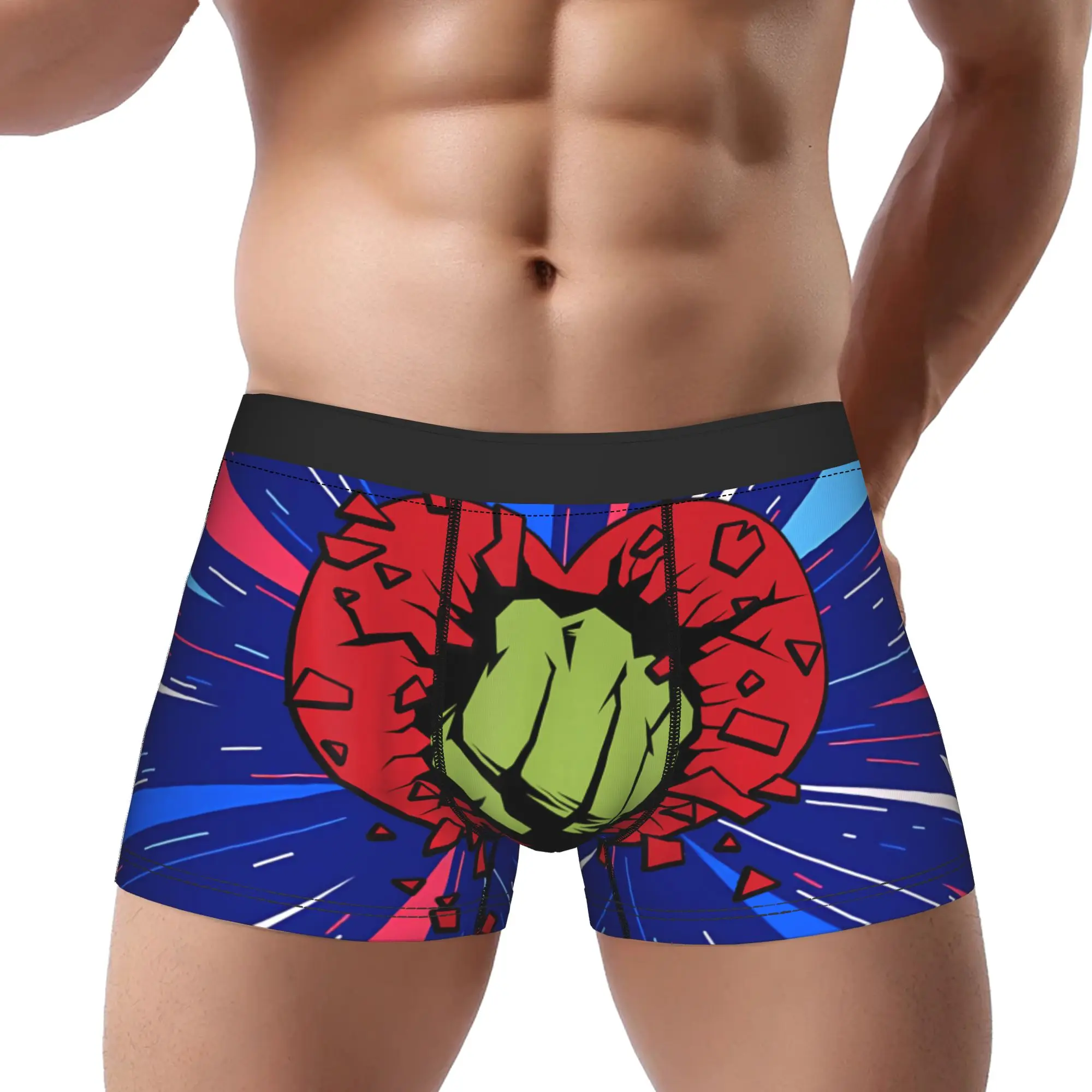 

Трусы-боксеры Hulk Power для взрослых 18+, мужское нижнее белье Marvel, дышащие трусики, удобные шорты, трусы-боксеры
