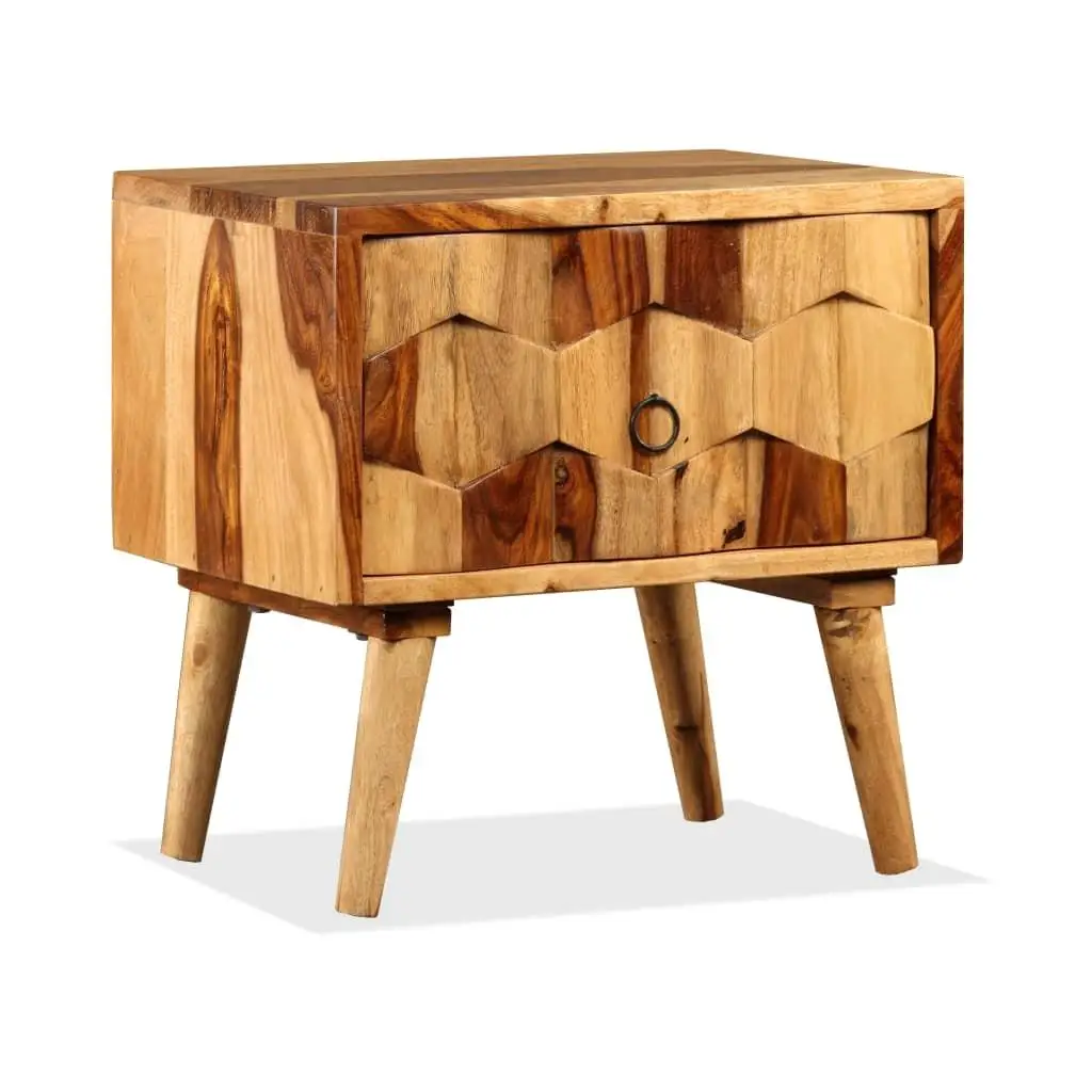 

Sheesham Wood Bedside Cabinet with 1 Drawer - Stylish Storage Solution for Bedroom