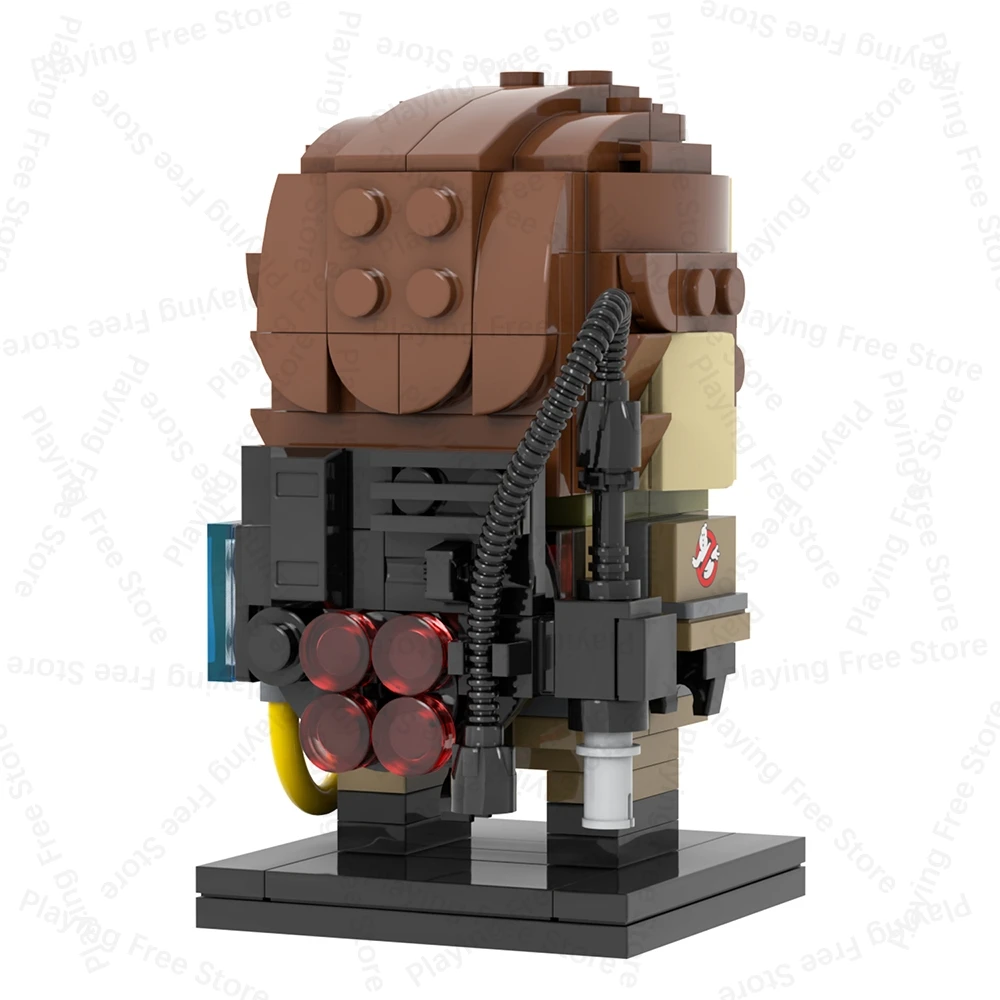 MOC Ghostbustered BrickHeadz شخصيات فيلم الرعب بيتر إيجون متوافق مع اللبنات مجموعة لعب للأطفال الكبار الأصدقاء هدية