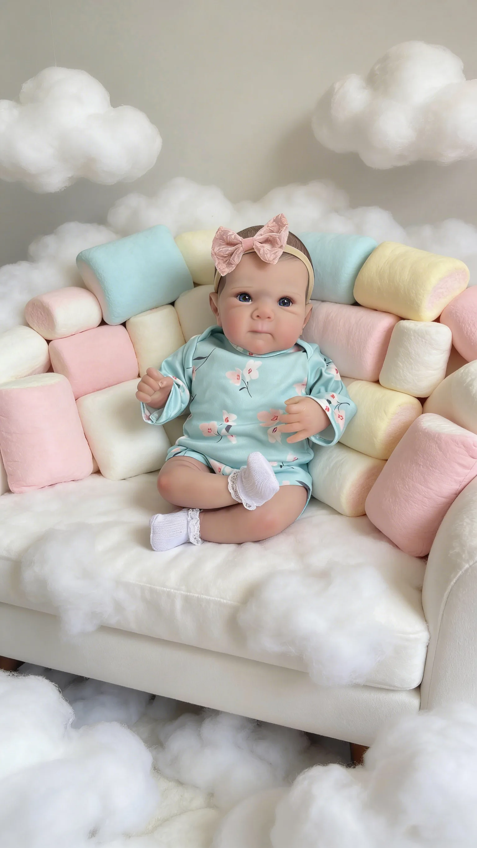 18inch Bettie Lifelike Cuddly Reborn Doll Soft Cloth Body Multiple Layers Painting 3D Skin with Hand Paint Hair Visible Veins