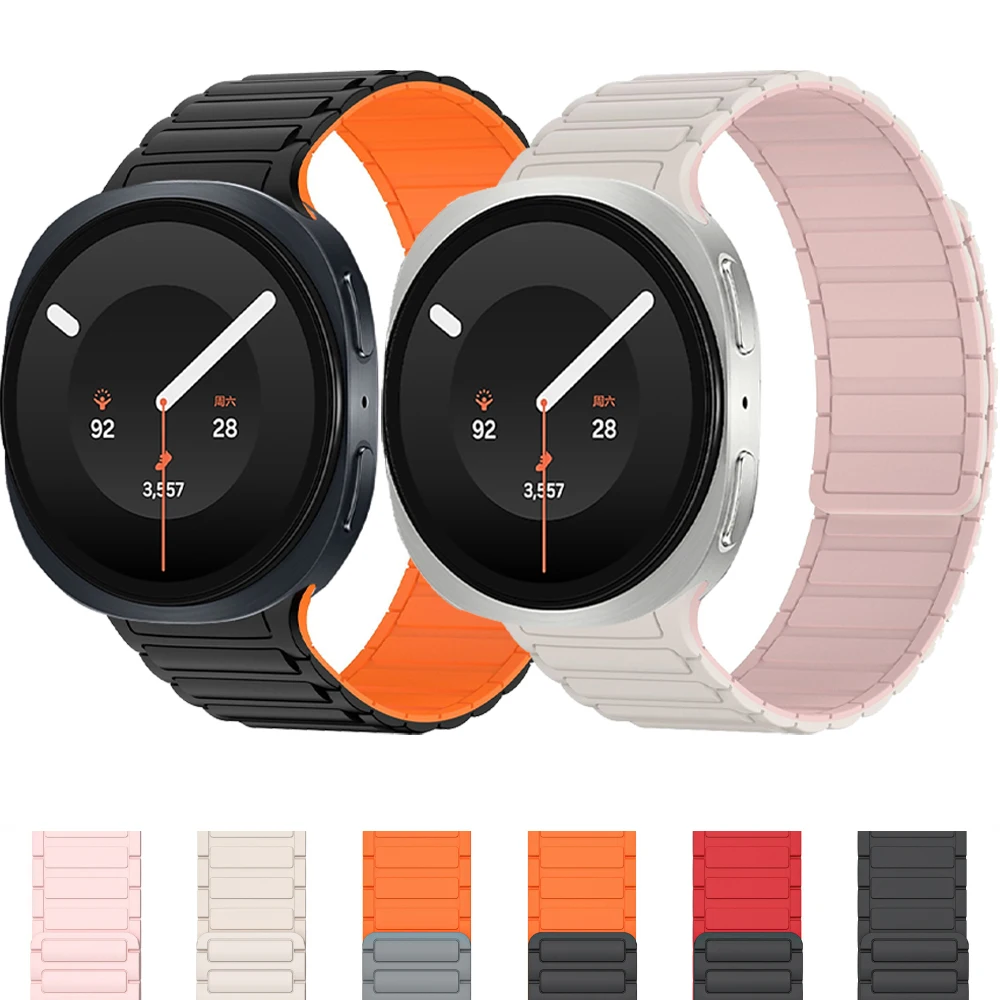 Image of Sport-Silikonarmband für Samsung Galaxy Watch 9/8 44mm 40mm Magnetisches Armband für Galaxy Watch 8 Classic 46mm Original-Armband