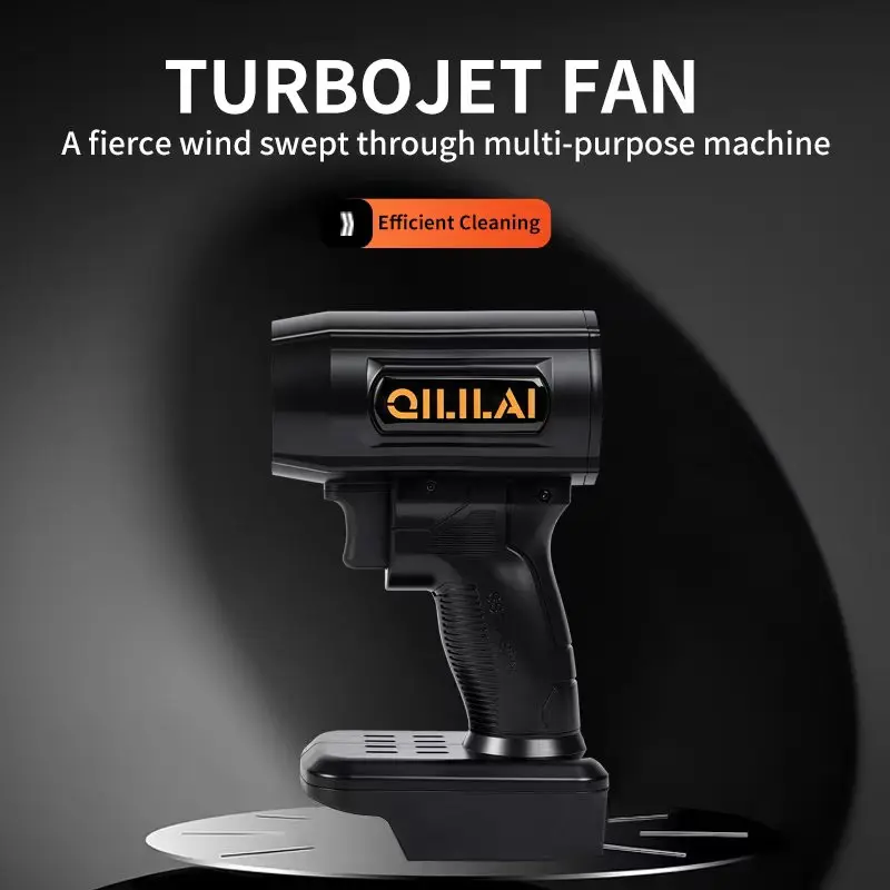

QILILAI-130000 Роторный пневматический пистолет Турбоструйный вентилятор Электрические мощные упруги Ручной жестокий вентилятор Автомойка Снегопление Осушитель воздуха