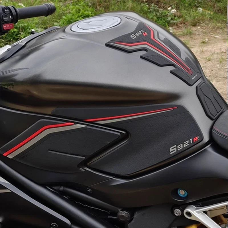 Motorcycle Anti-scratch Rubber Oil Tank Protection Sticker Decals Tank Pad Side Protect Stickers For QJMOTOR SRK921RR SRK 921RR