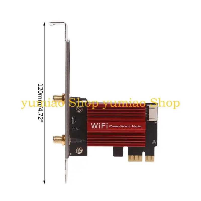 587B 2.4G 6G Desktop Kartu Wifi Nirkabel BT5.2 Adaptor Jaringan + Antena untuk