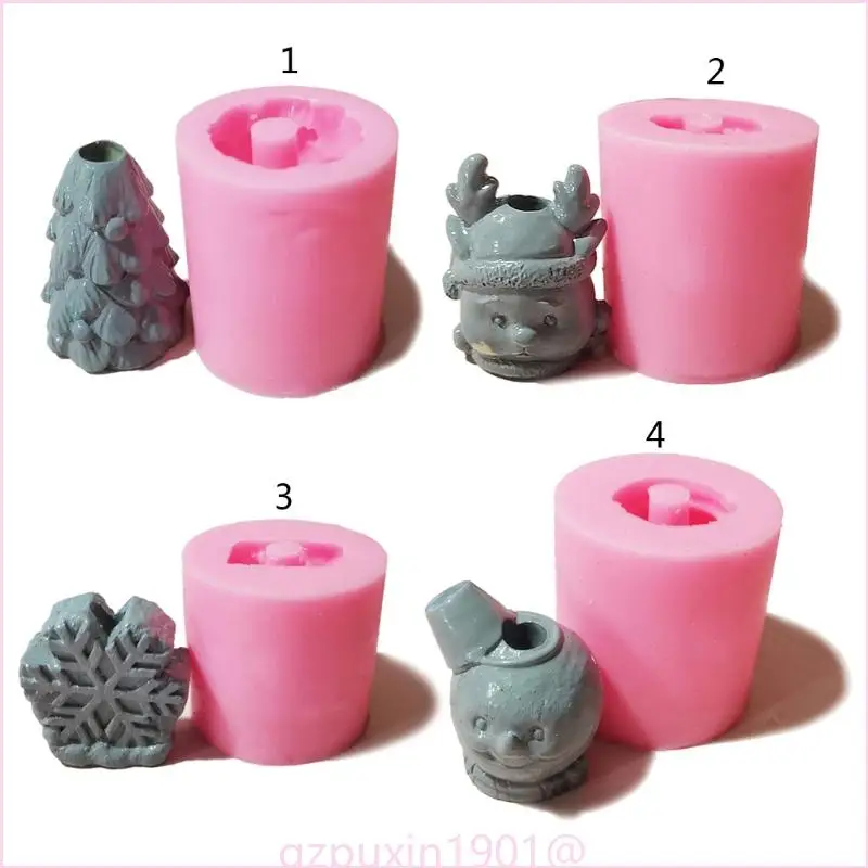 

57QA Silicone Straw Mold Christmas Tree Straw Decor Resin Casting Mold Art