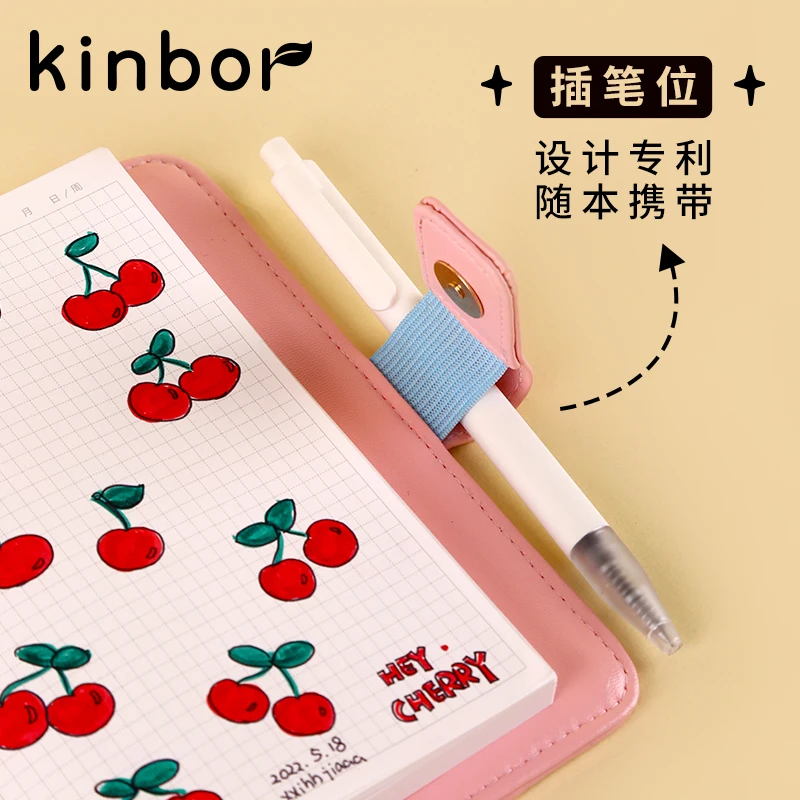 Kinbor A6 Planner Kawaii Agenda Grid Notebook Daily Plann carnet Exquisite Diary Self-Discipline Punch School Gift Stationery