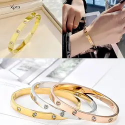 Xpro Cuff Bracelets Bangles For Women Stainless Steel Bracelet Fashion Jewelry Charm Jewelry Accessories Crystal Bracelet loves