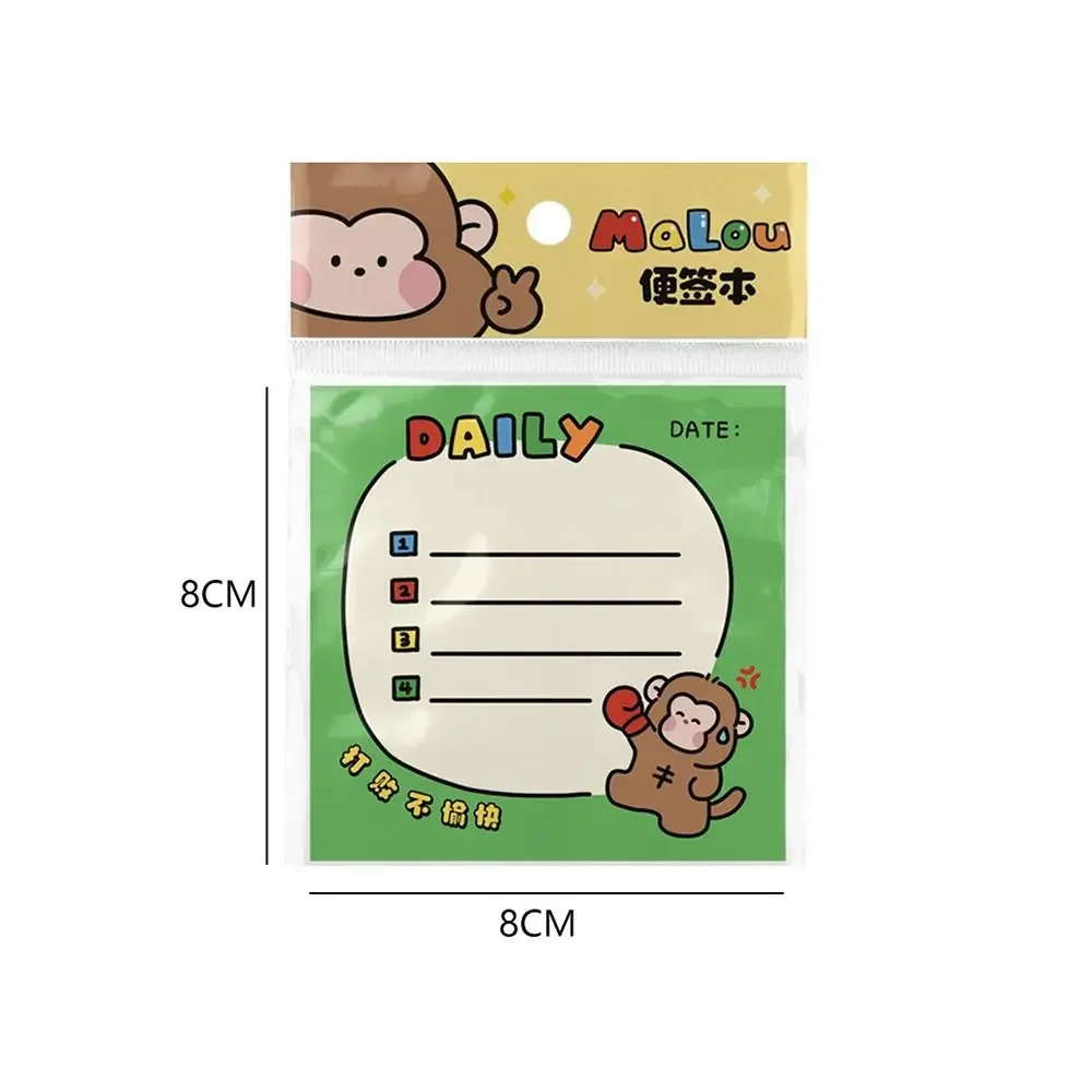 School Supplies Mini Monkey Notepad Kawaii Cartoon Sticky Notes Notebook Creative Memo Pads Student