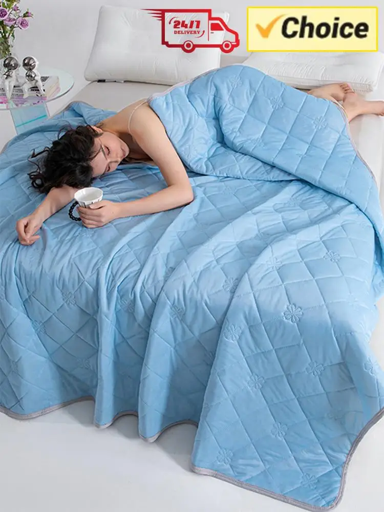 

Summer Air Condition Comforter Soft Cooling Blanket Breathable Cool Comforter for Hot Sleepers and Night Sweats
