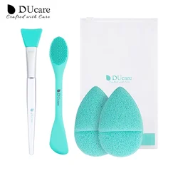 DUcare 4pcs Silicone Face Mask Brush Mask Beauty Tool Soft Facial Mud Mask Brush Body Lotion And Body Butter Applicator Tools