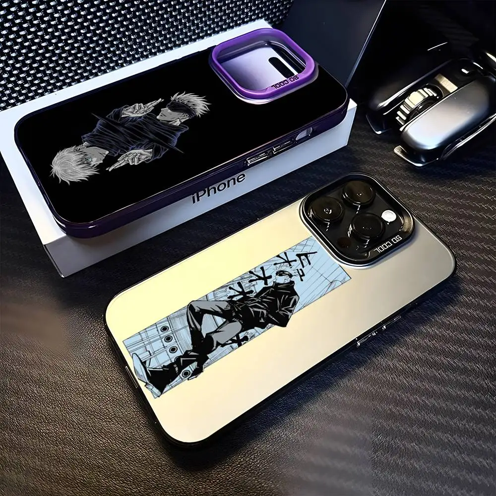 

J-Jujutsu K-Kaisen G-Gojo S-Satoru Phone Case For iPhone17,16,15,14,13,12,11 Plus,Pro Max Purple Matte Shockproof Cover