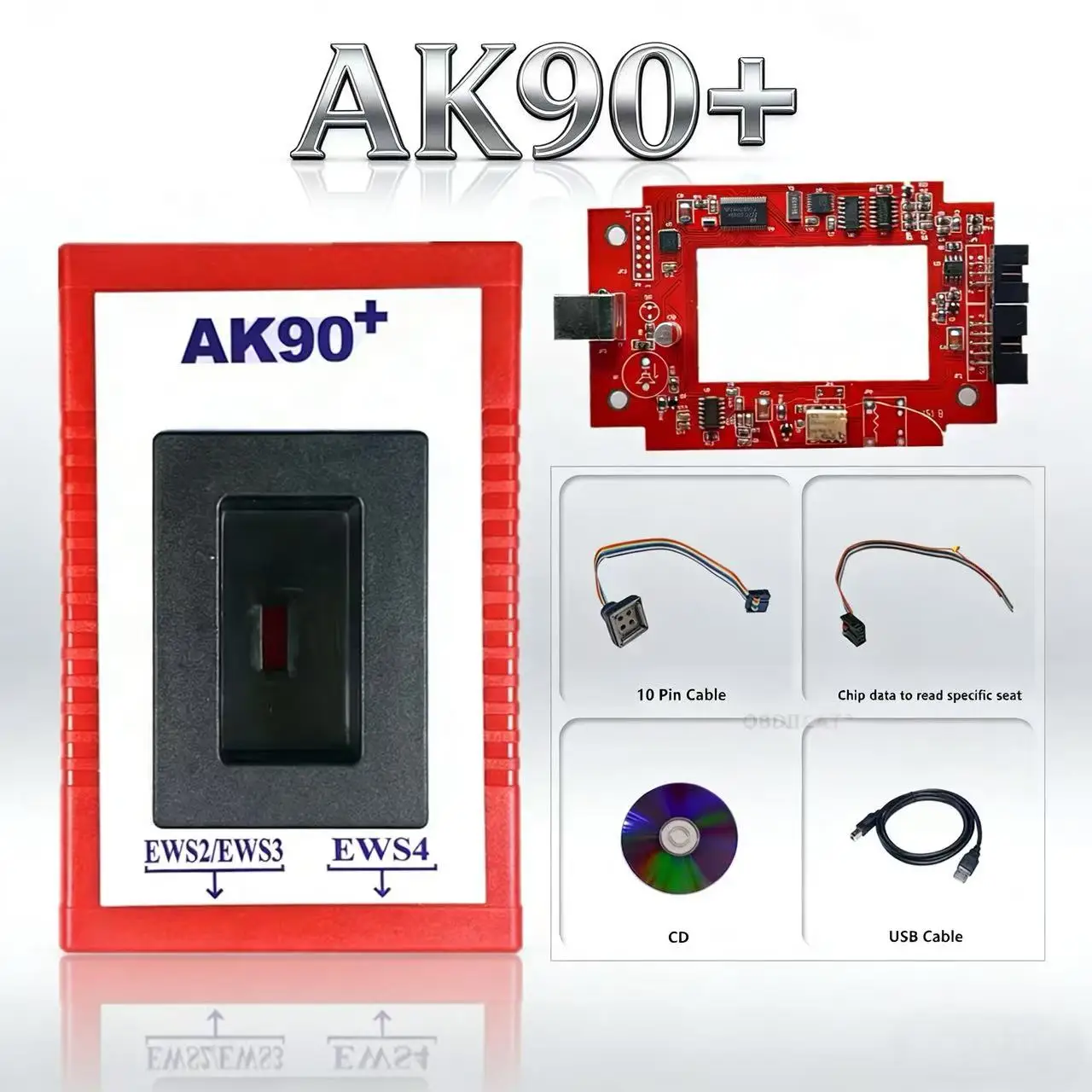 Новейший программатор автомобильных ключей AK90 Plus V3.19 AK90+ ob Pangerven для B-MW CAS/ak90 plus, программатор ключей AK90 Tool