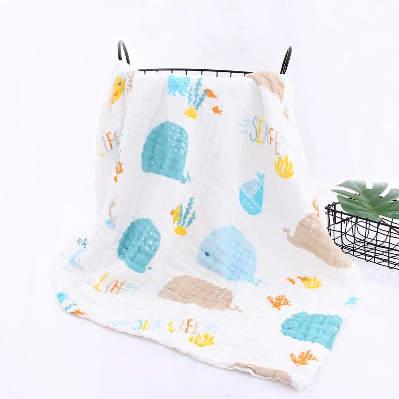 1/5Pcs 30x30cm Baby Towel Bath Towels Face Washcloth Muslin Squares Cotton Hand Wipe Gauze for Bathing Feeding Kids Handkerchief