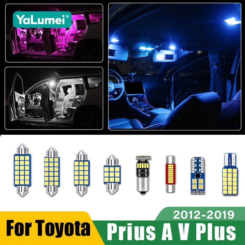 Lámpara LED Interior para Automóvil, Luz de Espejo de Vanidad, Accesorios para Toyota Prius V Prius A Plus 2012 2013 2014 2015 2016 2017 2018 2019
