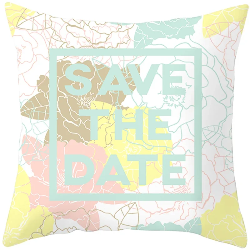 Tropical Style Fruit Cactus Printed throw pillow cover with short plush print for living room sofa decoration cushion cover