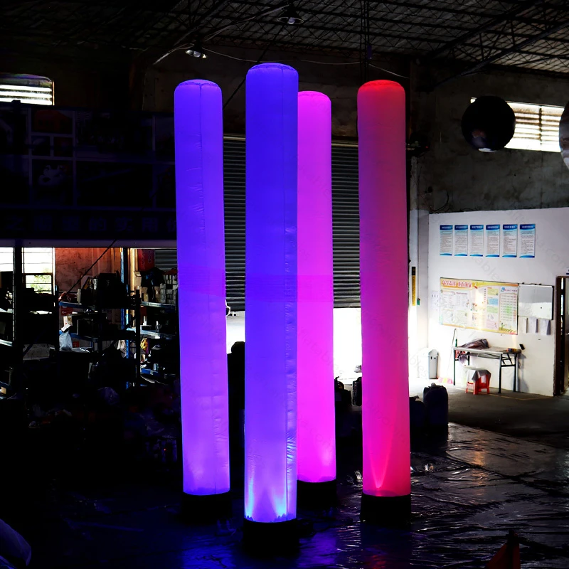 La decoración inflable del club nocturno de la publicidad llevó el globo inflable gigante de la luz de la columna del tubo de luz