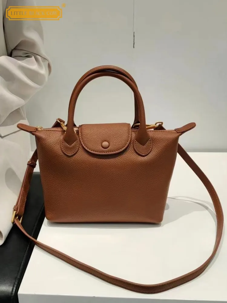 

Classic Office Ladies Tote Handbag Cowhide Genuine Leather Women Hobos Bag Casual Single Shoulder Bags Fashion Crossbody Bags