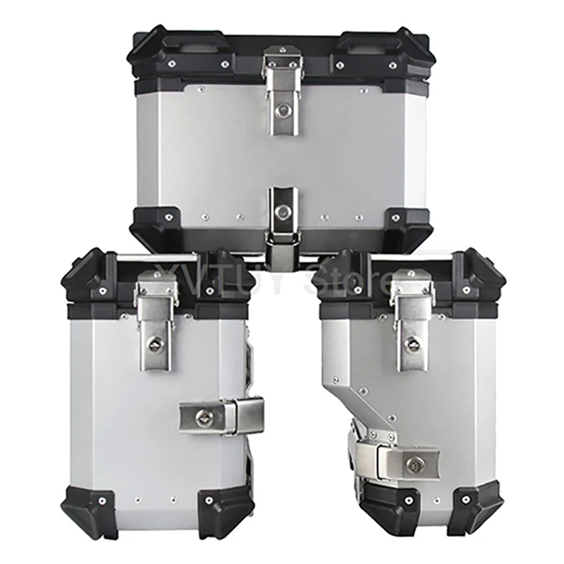 

38L Motorcycle Side Box CNC Aluminum Moto Helmet Trunk Top Case Tail Rear Toolbox Waterproof Key Lock Edge Boxes For Honda/BMW