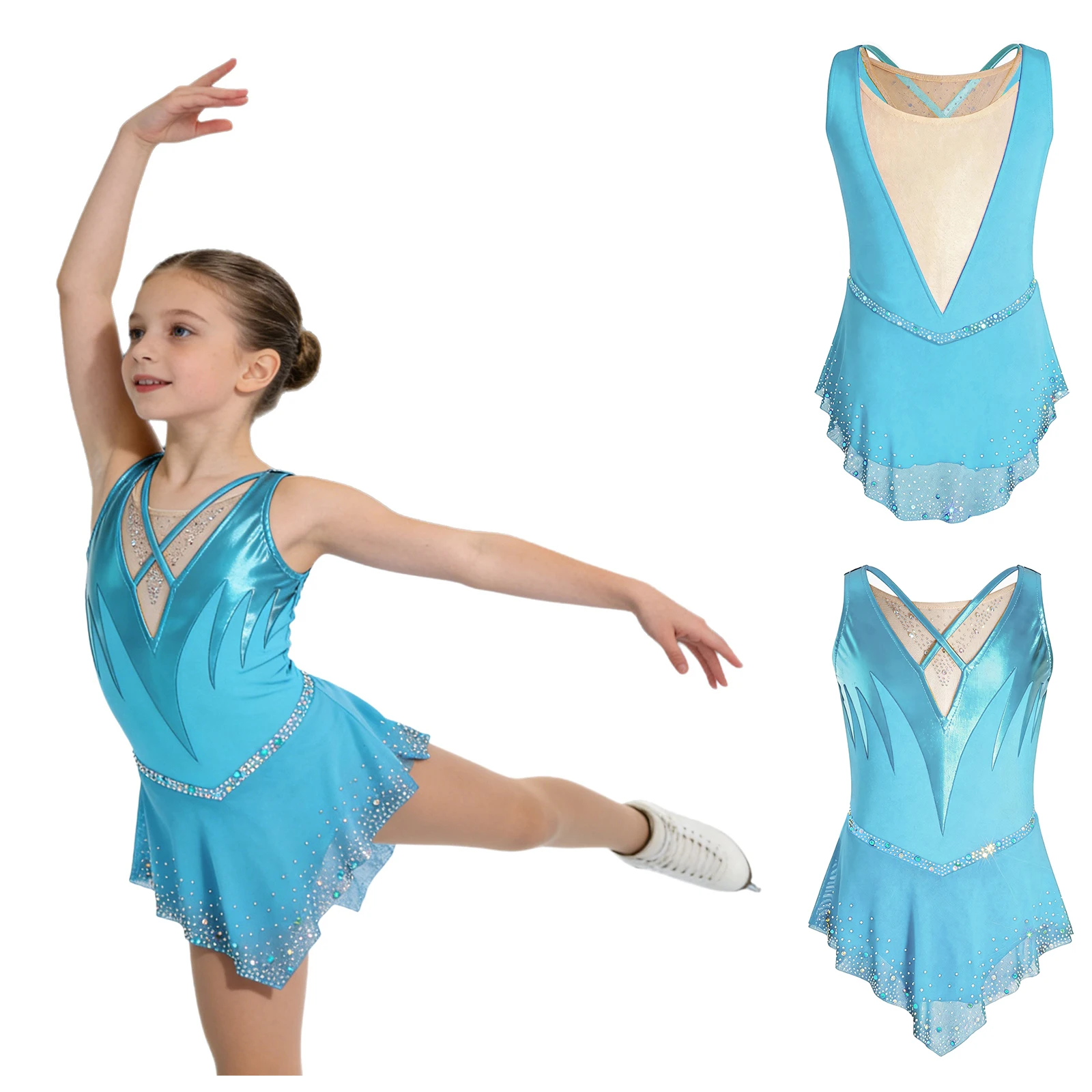 vestido-de-patinacao-artistica-para-meninas-com-brilho-metalico-e-strass-leotardo-para-ginastica-ritmica-acrobacias-e-danca