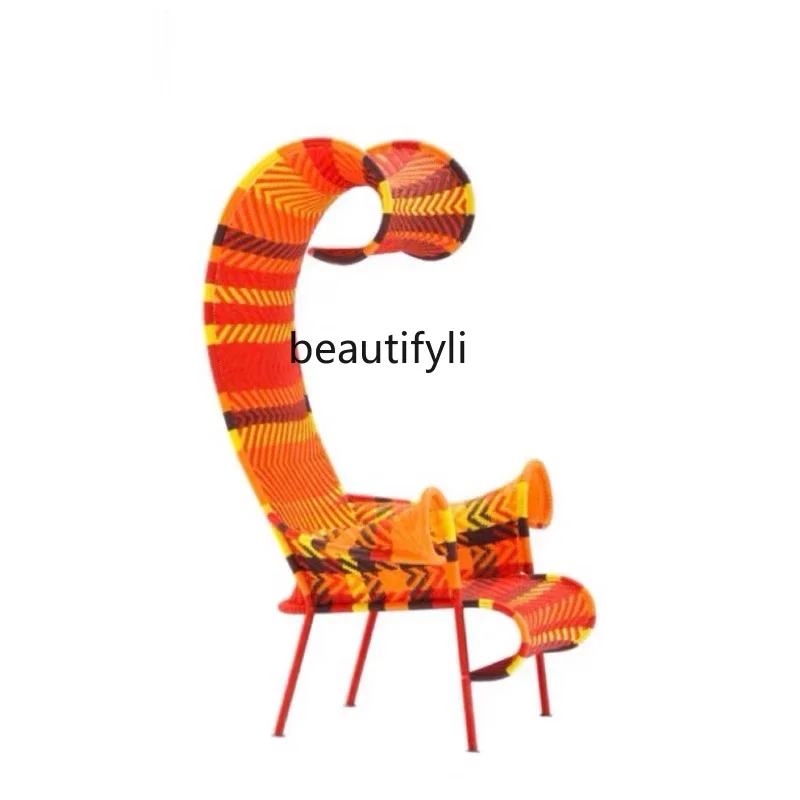 

High Back Queen Chair Outdoor Rattan Sofa Handmade Color Chair