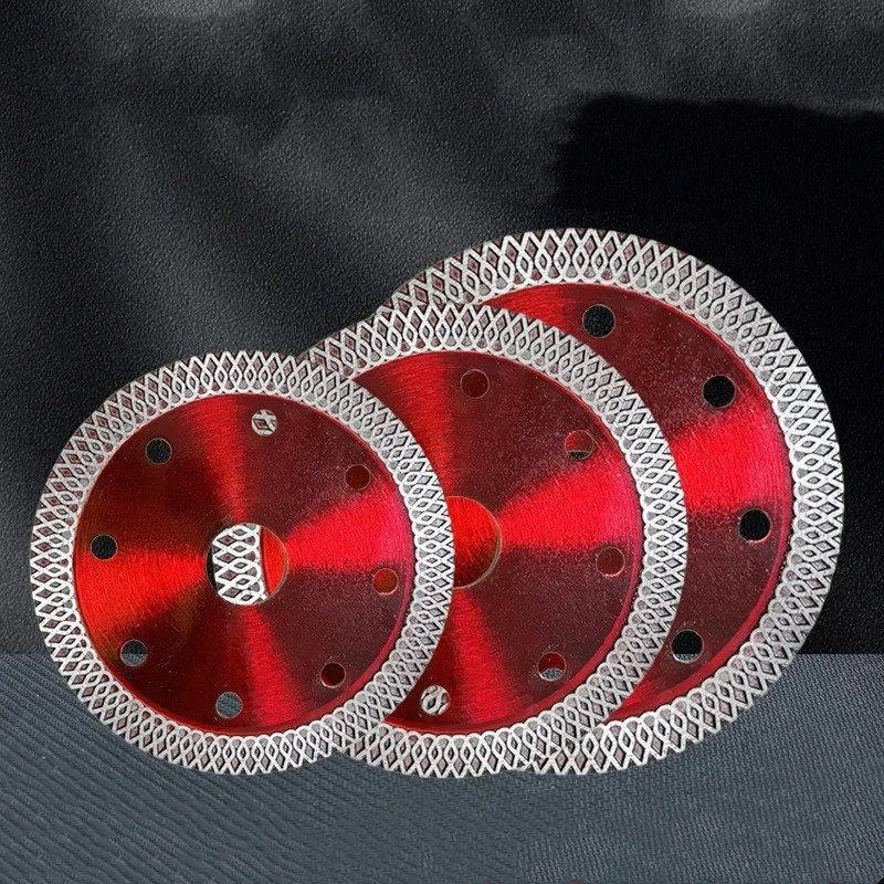 

1PC Angle Grinder Tile Cutting Blade Red Mesh Corrugated Saw Blade Microcrystalline Stone Vitrified Tile Diamond Stone Saw Blade