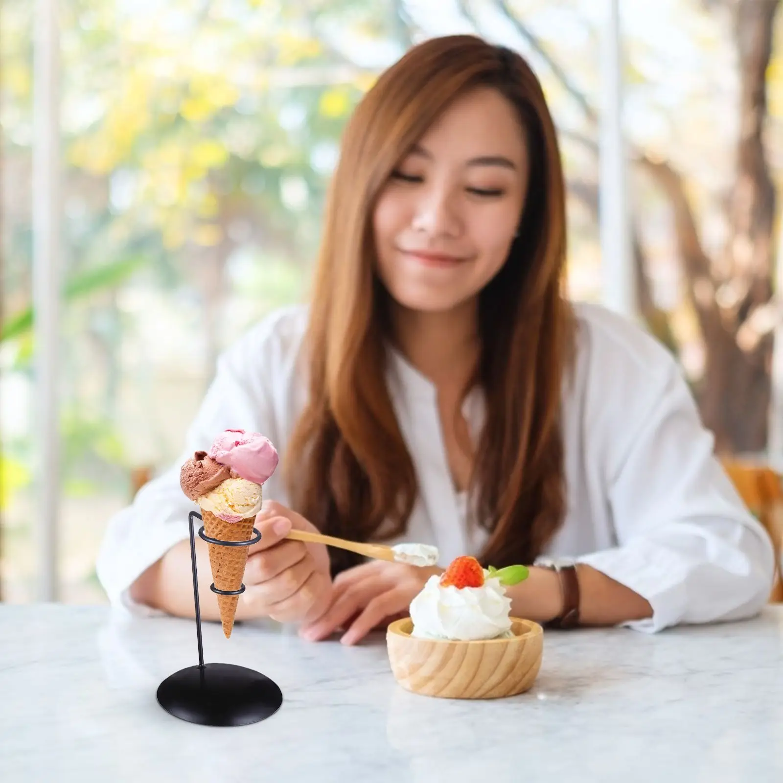 Ice Cream Stand Holder Premium Material Practical Use Cone Display Tool Storage Shelf Snow Cone Rack Cake Stand
