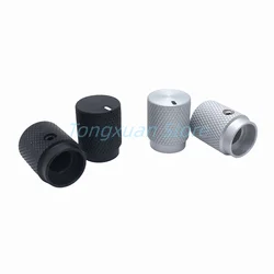 10 Stuks Aluminium Zandstralen Zilver Zwart Potentiometer Schakelaar Cap 12.5X16mm Volume Audio Controle Elektrische Knop Schroef