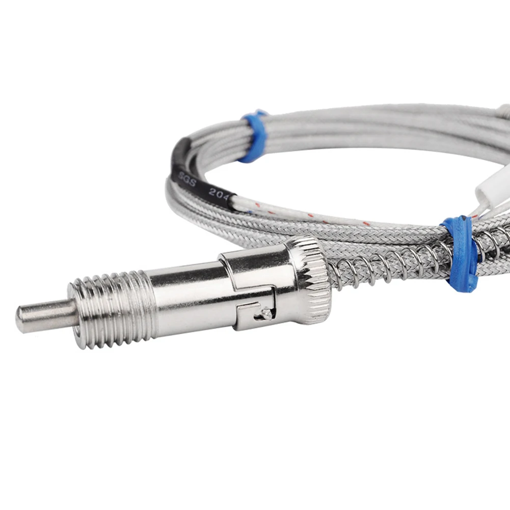 1~10m 베이오넷 M8 M12 K PT100 타입 압축 스프링 차폐 와이어 열전대 온도 센서 온도 조절기용