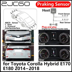 ZJCGO OEM Front Rear Reverse Parking Sensor PDC Car Reversing AID System for Toyota Corolla Hybrid E170 E180 2014~2018