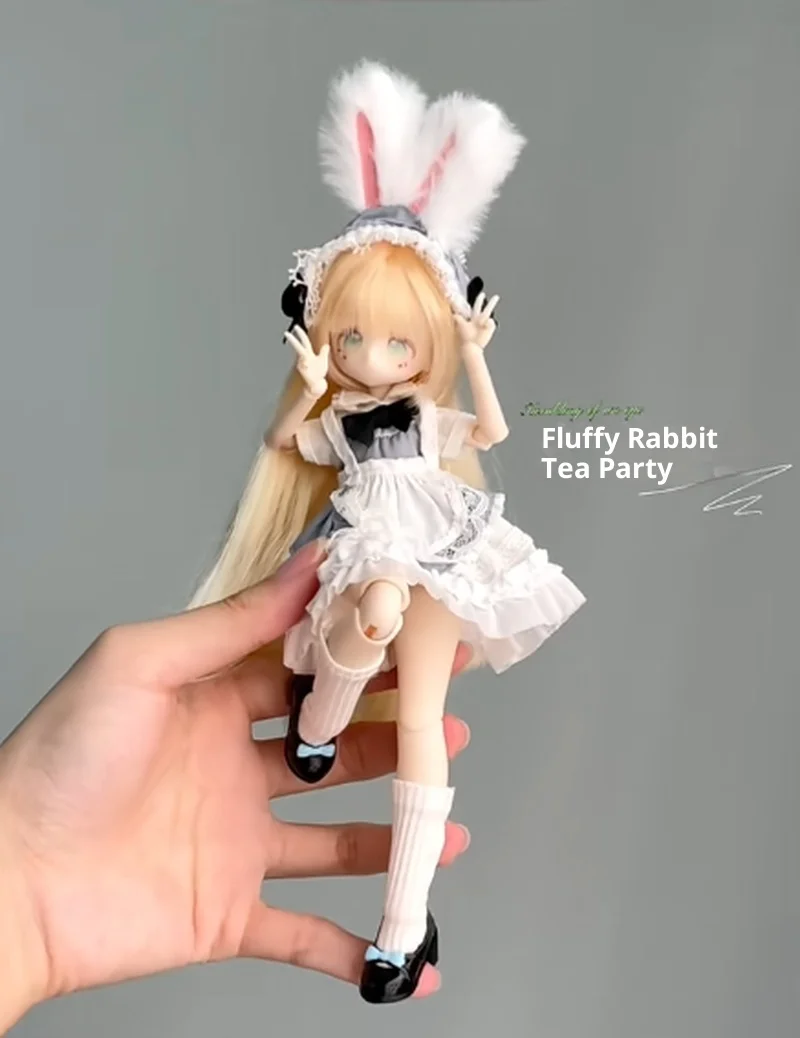 

Momo Girl Series Semi-Movable 8-Point Collectible Action Figure Trendy Display Toy for Collectors Blind Box Gift