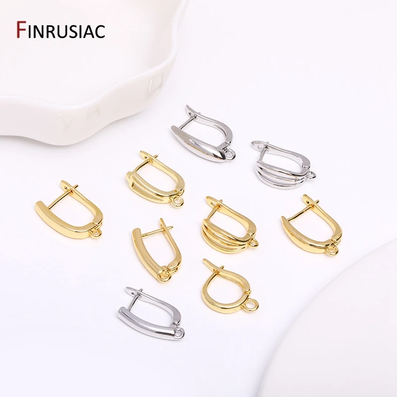 18K Gold Plated Earring Hooks, High Quality Women Earring Findings, DIY Earwire Earrings Jewelry Making Supplies Wholesale