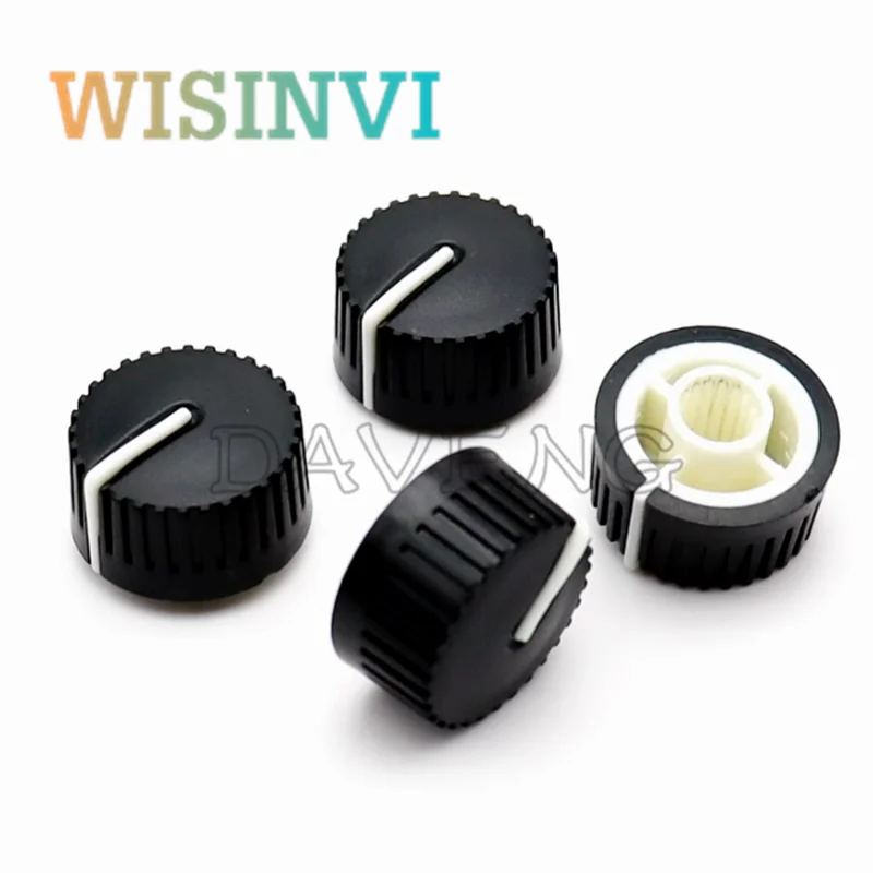 10PCS plastic Flower shaft 19×12MM two-tone Knob cap Stalk protrusion for Potentiometer rotary and power amplifier panel