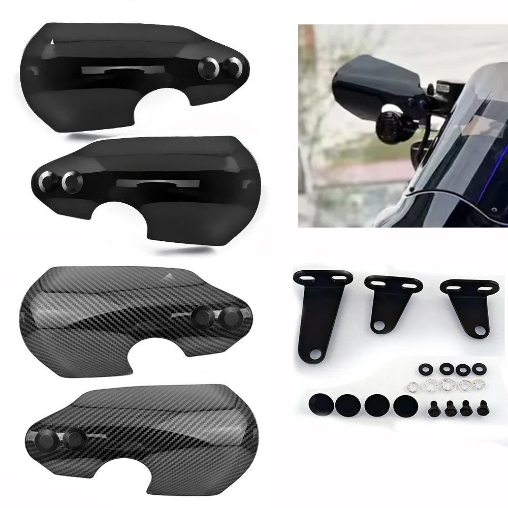 Handguard Fairing Club Style Hand Handlebar Protection For Harley Softail Fat Bob Low Rider S FXLR FXLRS Slim Cafe Racer Cutout
