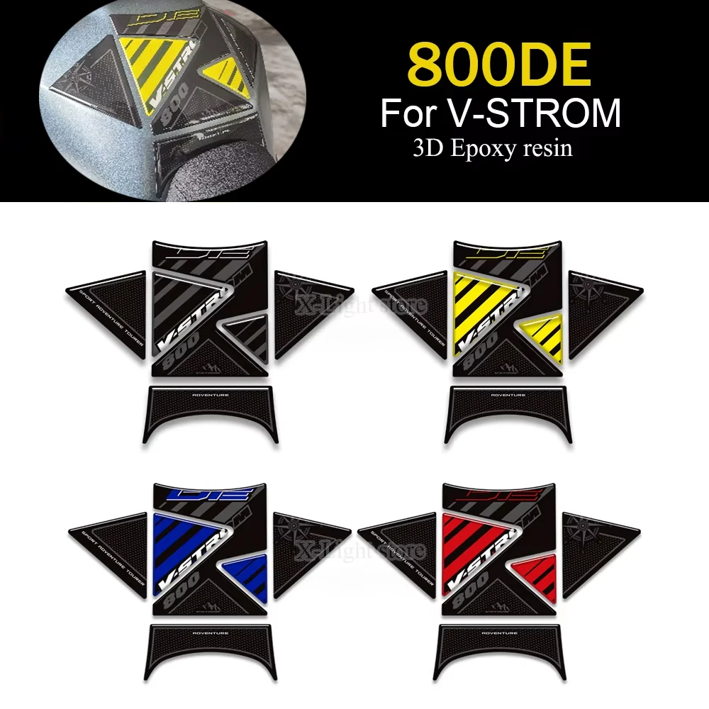 

For Suzuki V-STROM VSTROM V STROM 800 DE 800DE Adventure Protector Tank Pad Gas Fuel Oil Knee Stickers Decals 2023 2024 2025