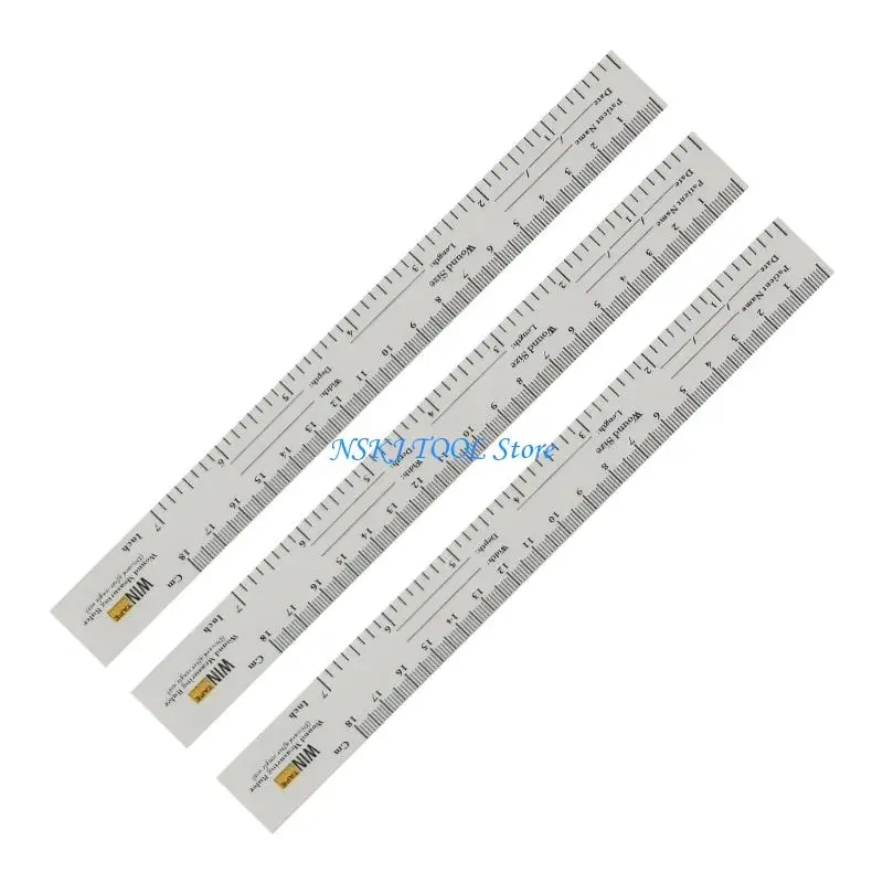 L8RC 150Pcs 18cm Disposable Paper Ruler for Precise Wound Measurement in Healthcare