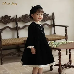 Baby Girl Princess Velvet Lace Dress Long Sleeve Infant Toddler Child Vestido Party Birthday Xmas New Year Baby Clothes 1-12Y