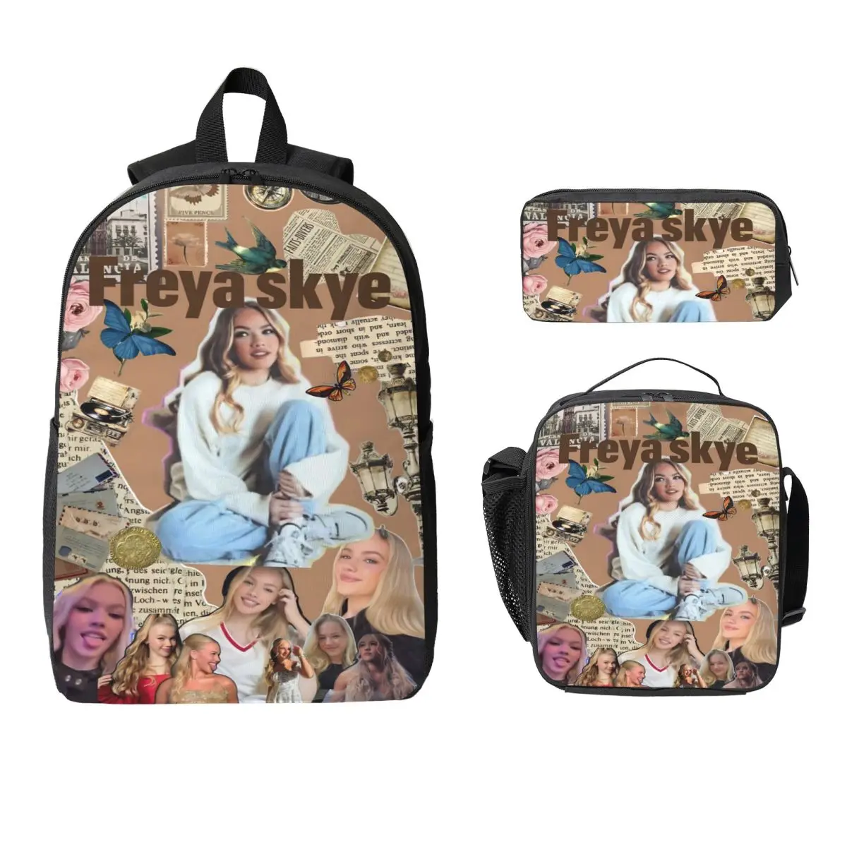 

Freya Skye Singer Tour 2026 Kids Backpack Lunch Box Pen Bags for Boys Girls Backpacks Cute Schoolbag Bookbag Set