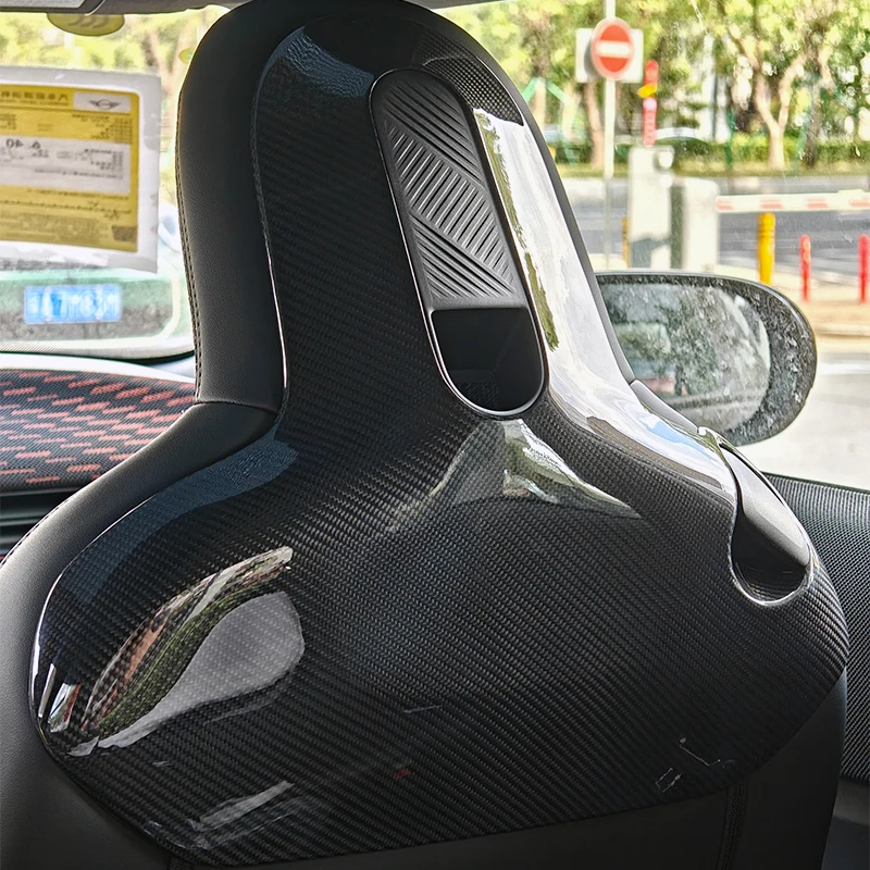 

Brand New Racing Genuine Carbon Fiber Material Glossy 3k Twill Seat Back Cover For LCI 2025 Mini Cooper F66 F67 2Pcs/Set