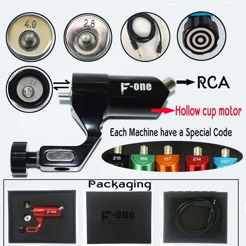 Tattoo Machine Hollow Cup Motor F-one Rotary Shader Tattoo Machine Professional Tattoo Gun Rotary Liner