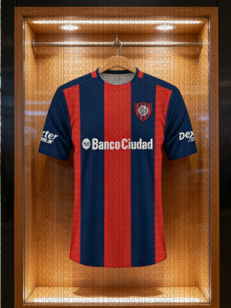 Nueva Camiseta de Fútbol 2026 CA San Lorenzo con Estampado 3D para Adultos, Camiseta Deportiva de Verano de Secado Rápido, Suave, Cómoda y Ligera para la Playa