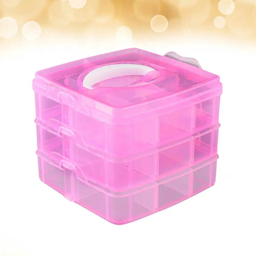 

1Pcs Manicure Supplies Box Nail Decorations Organizer Three-Layer Design Portable Durable Storage Case for Home Professional Use