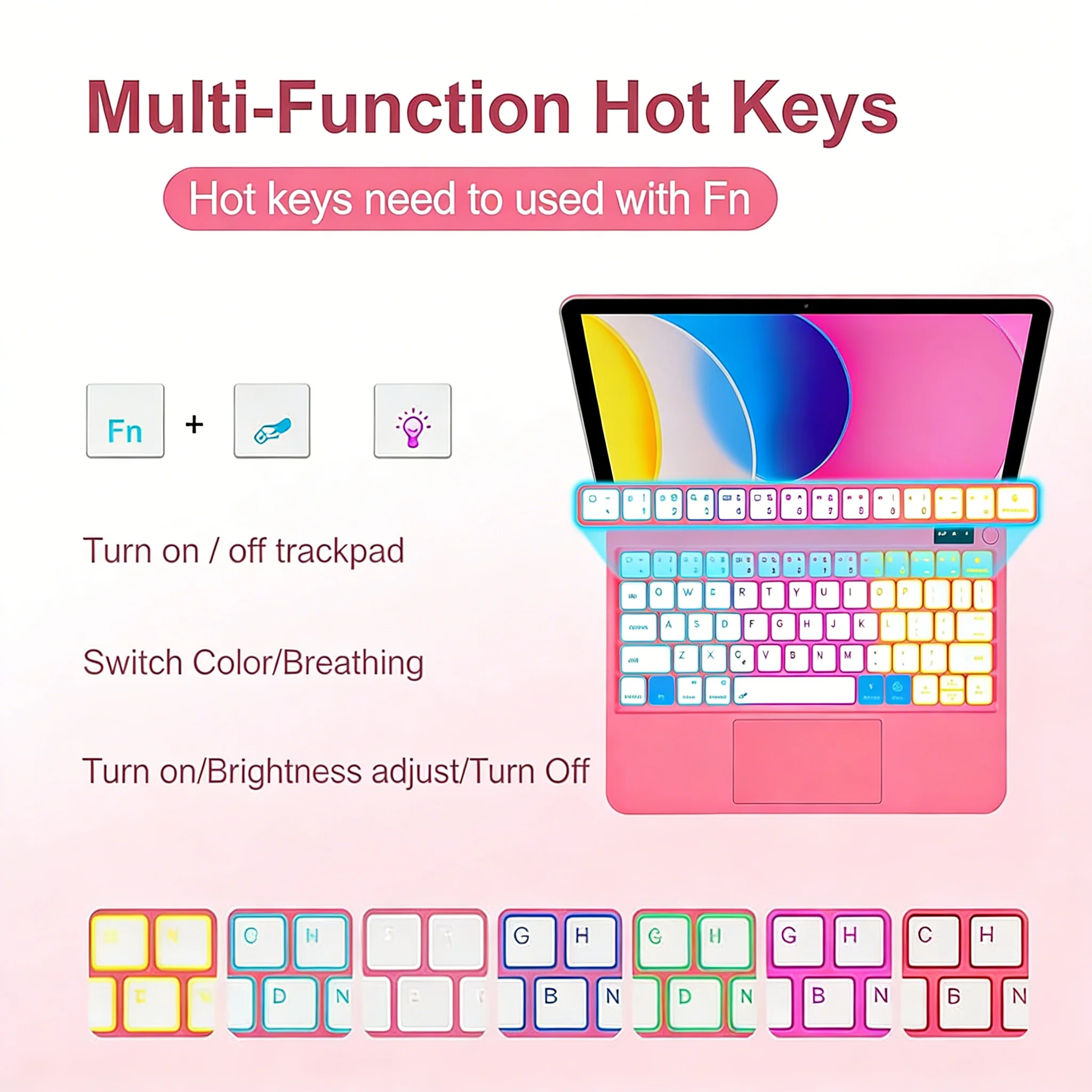 Magic Keyboard for iPad 11th Generation A16 2025 11 inch A3354 A3355 Keyboard Case for iPad 10th Gen 2022 10.9 A2696 A2757 Cover view 5