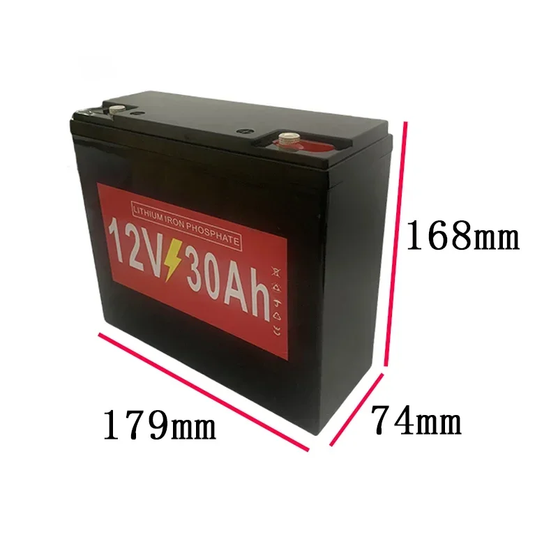 

New 12V 30Ah LiFePO4 Battery BMS LiFePO4 Battery Backup Battery Pack for Solar Boat Motorcycle Audio Refrigerator
