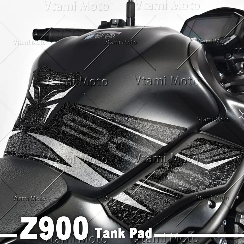 Almofada do tanque da motocicleta adesivos anti-deslizamento tanque protetor de gás decalques kit acessórios à prova dwaterproof água para kawasaki z900 z 900 2017-2024